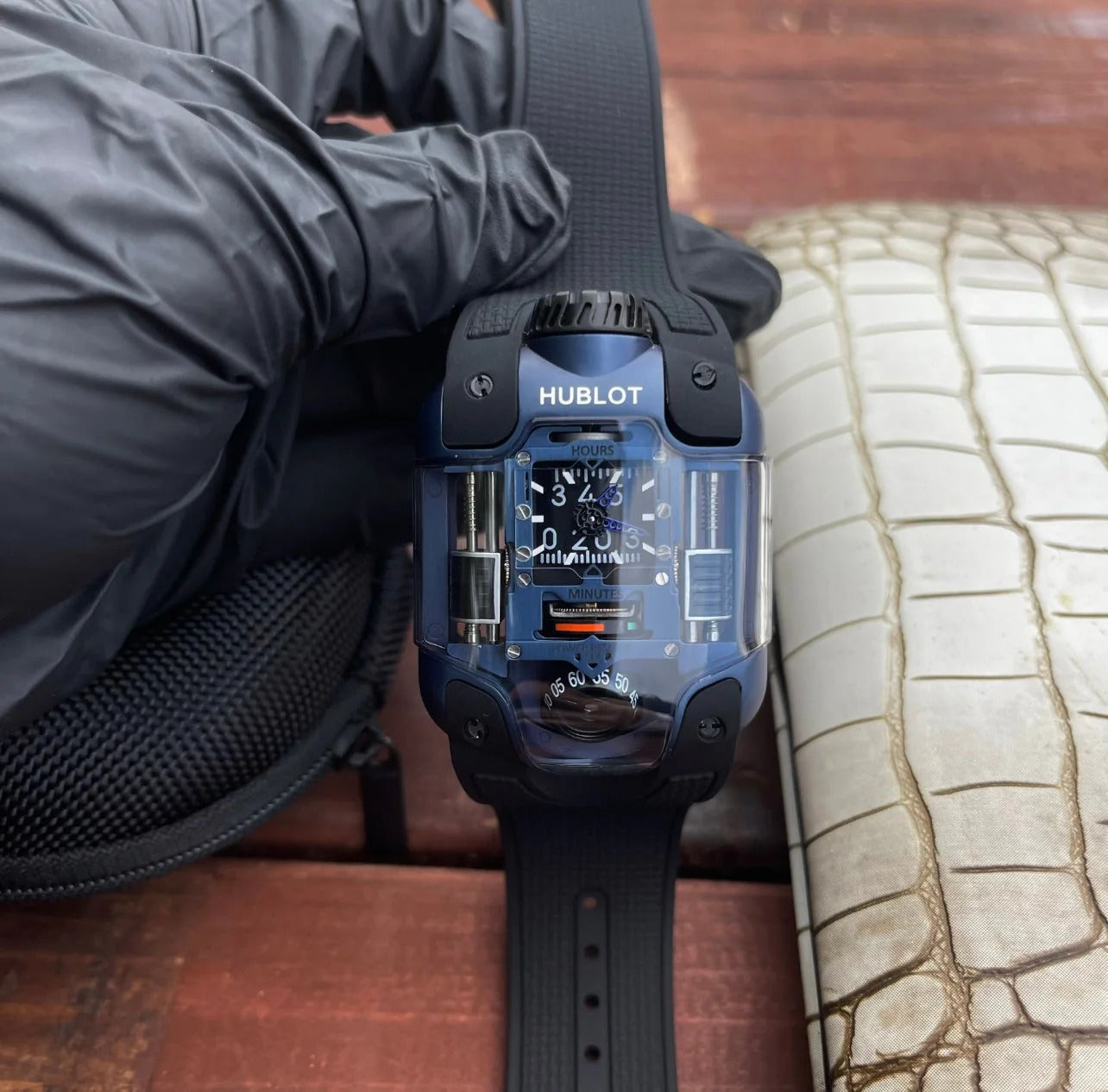 Hublot MP-10 Tourbillon Weight Energy System Watch Rubber Strap