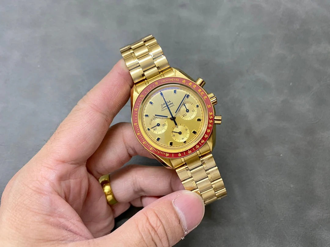 Omega Speedmaster Apollo 11 50th Anniversary Limited Edition 42cm Yellow Gold Strap