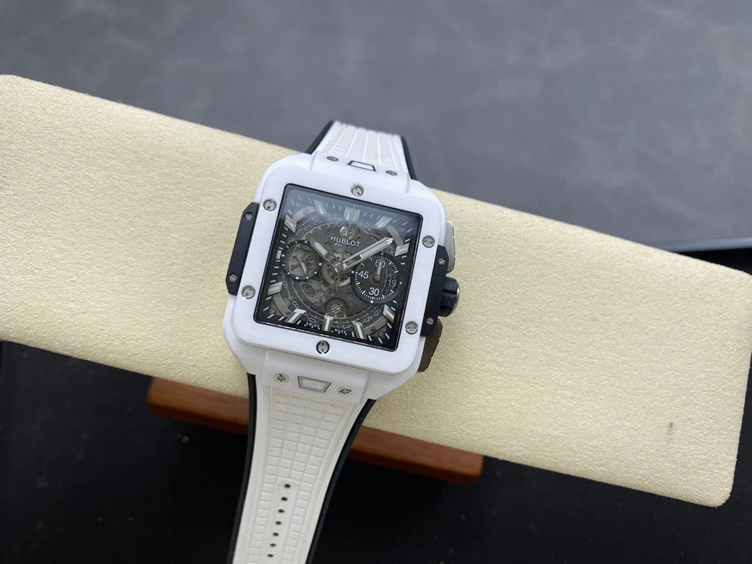 Hublot Square Bang Unico White Ceramic 42mm Watch