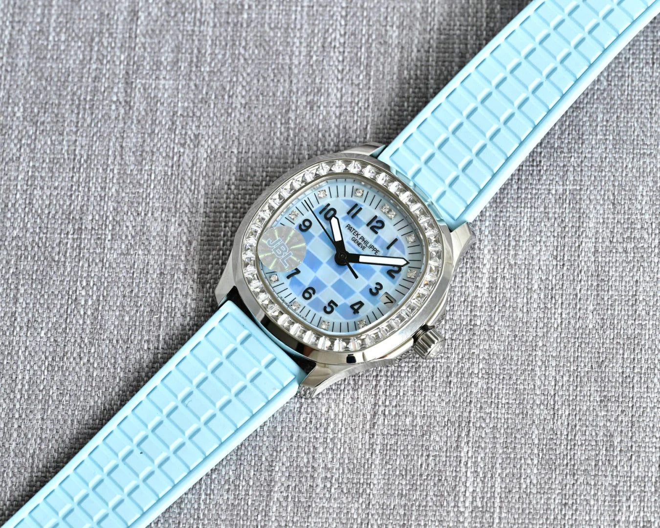 Patek Aquanaut 35.6mm Blue Dial Blue Strap Watch