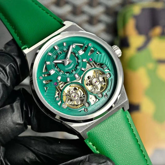 Patek Philippe Double Tourbillon Green Dial 44mm Watch