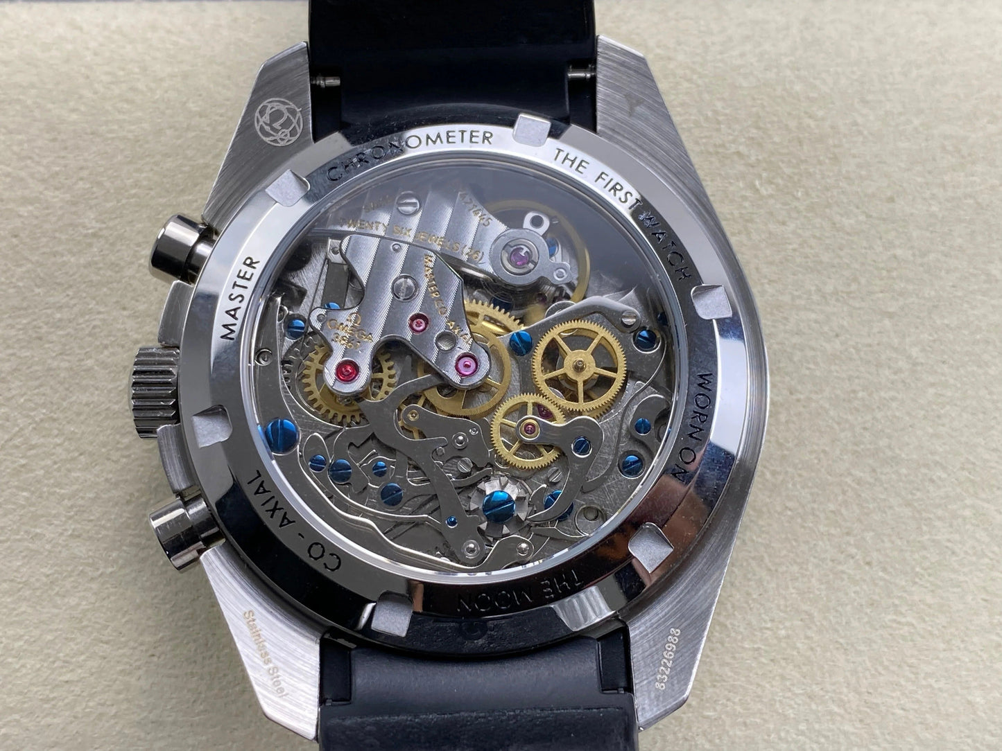Omega Speedmaster Professional Moonwatch 42mm Black Dial Black Rubber Strap