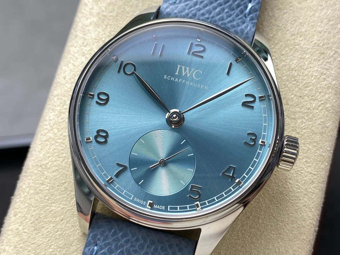 IWC Portuguese 40.4mm Blue Dial Steel Case Leather Strap