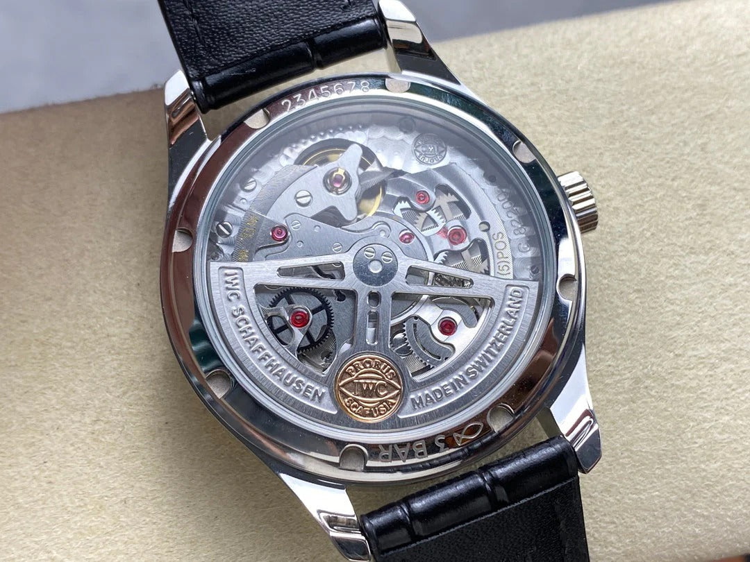 IWC Portuguese 40.4mm White Dial Steel Case Pink Gold Numerals