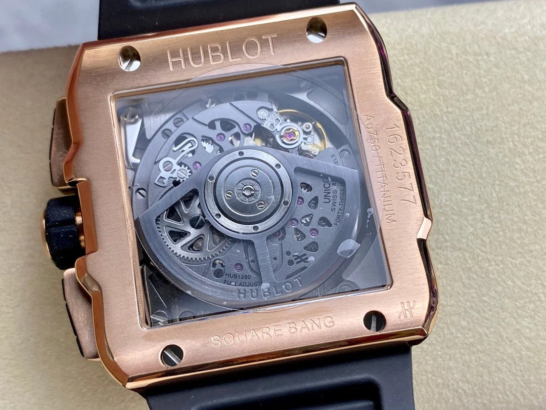 Hublot Square Bang Unico Rose Gold Ceramic 42mm Rose Gold Benzel Watch