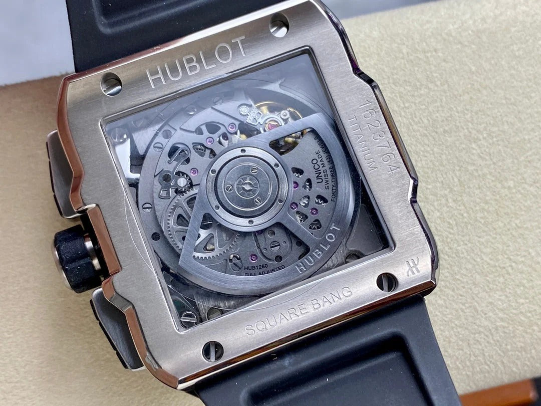 Hublot Square Bang Unico Titanium Ceramic 42mm Creamic Benzel Watch