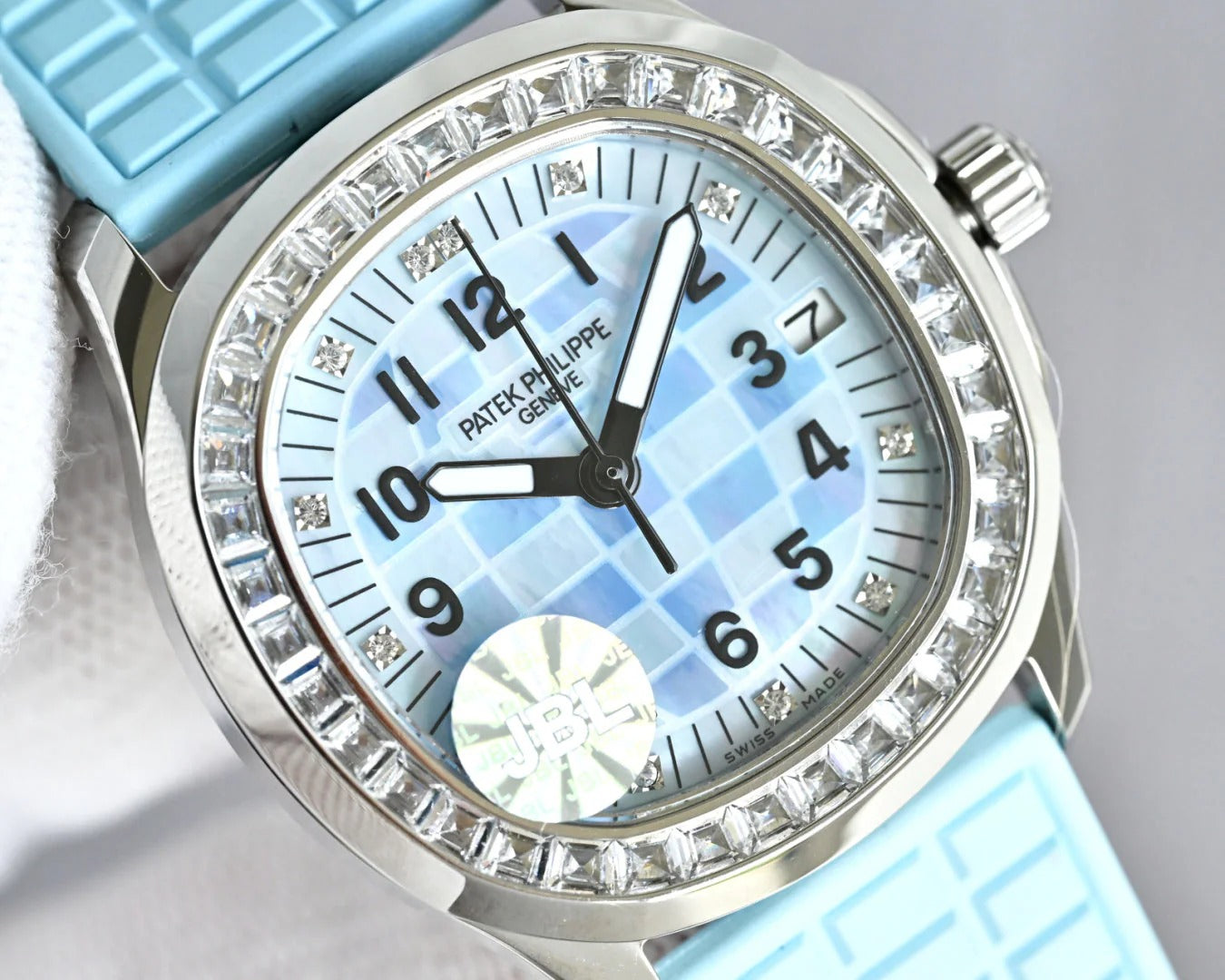Patek Aquanaut 35.6mm Blue Dial Blue Strap Watch