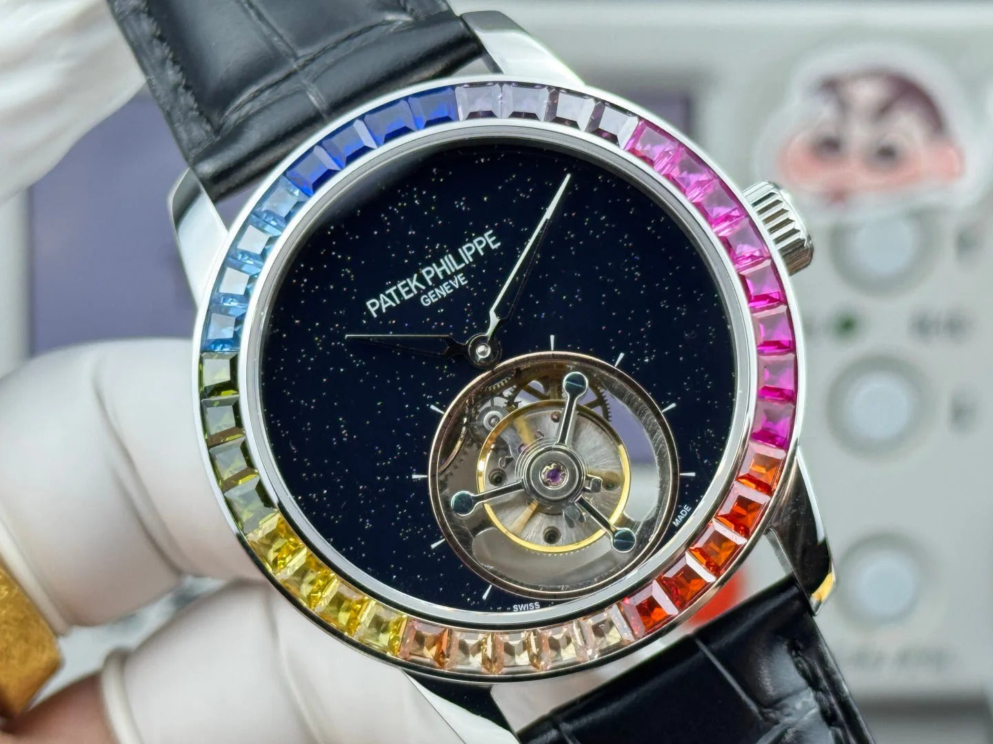 Patek Philippe Grand Complications Sky Moon Tourbillon 42mm Steel Case Rainbow Benzel