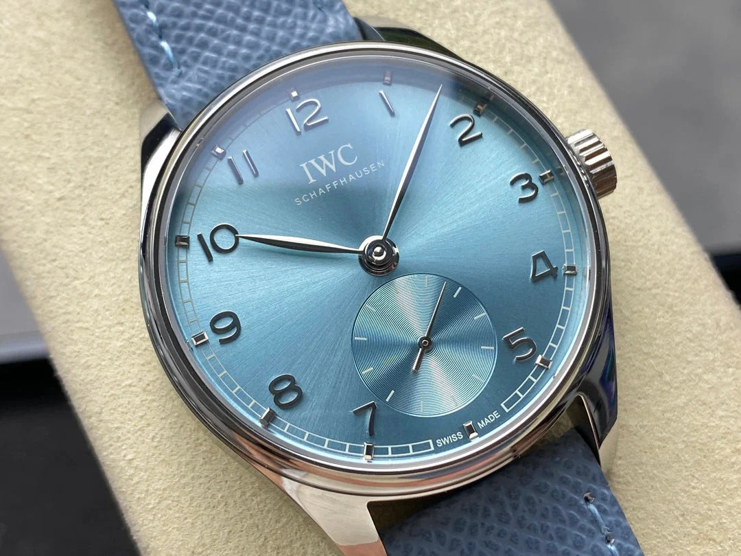 IWC Portuguese 40.4mm Blue Dial Steel Case Leather Strap