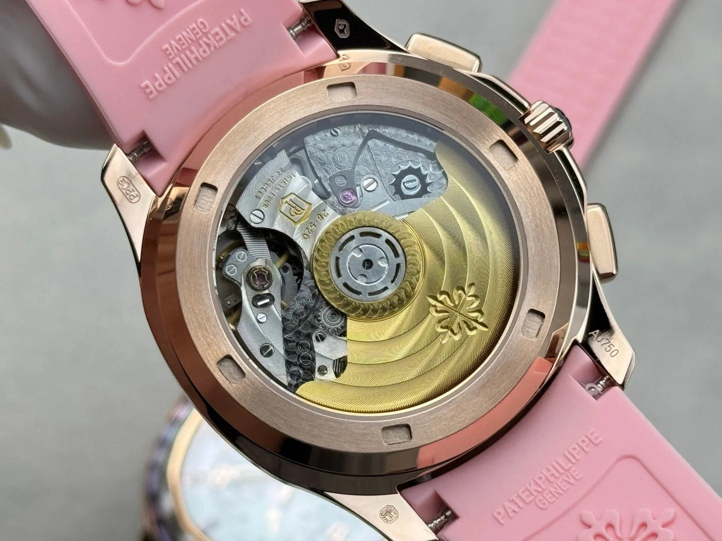 Patek Philippe Aquanaut Luce “Rainbow” Chronograph 40mm Pink Rubber Strap