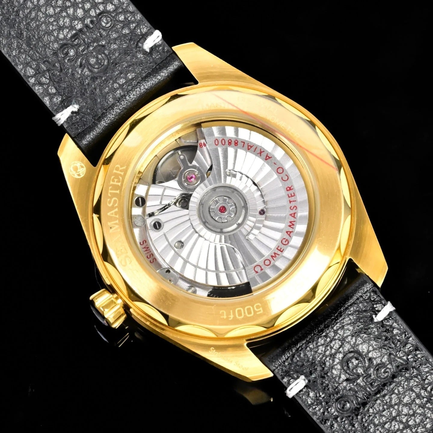 Omega Seamaster 150M Aqua Terra Observatory 39mm Blue Dial Gold Case