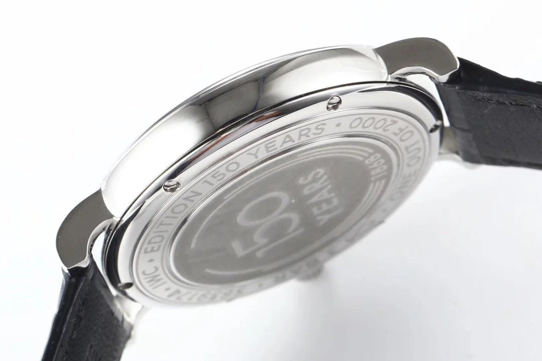 IWC Portofino 40mm Navy Blue Dial Steel Case Black Crocodile Leather