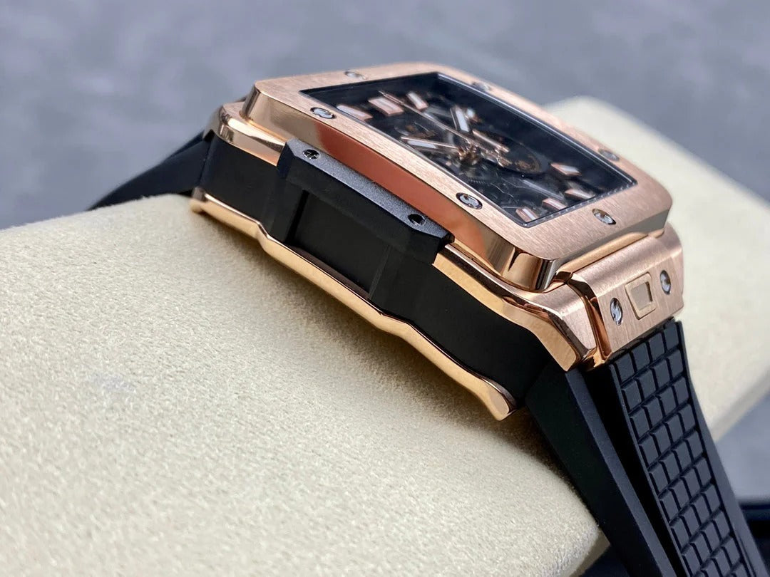 Hublot Square Bang Unico Rose Gold Ceramic 42mm Rose Gold Benzel Watch