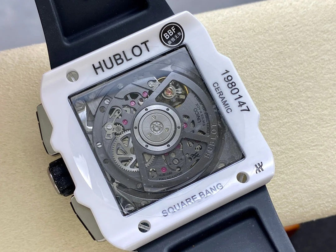 Hublot Square Bang Unico White Ceramic 42mm Watch