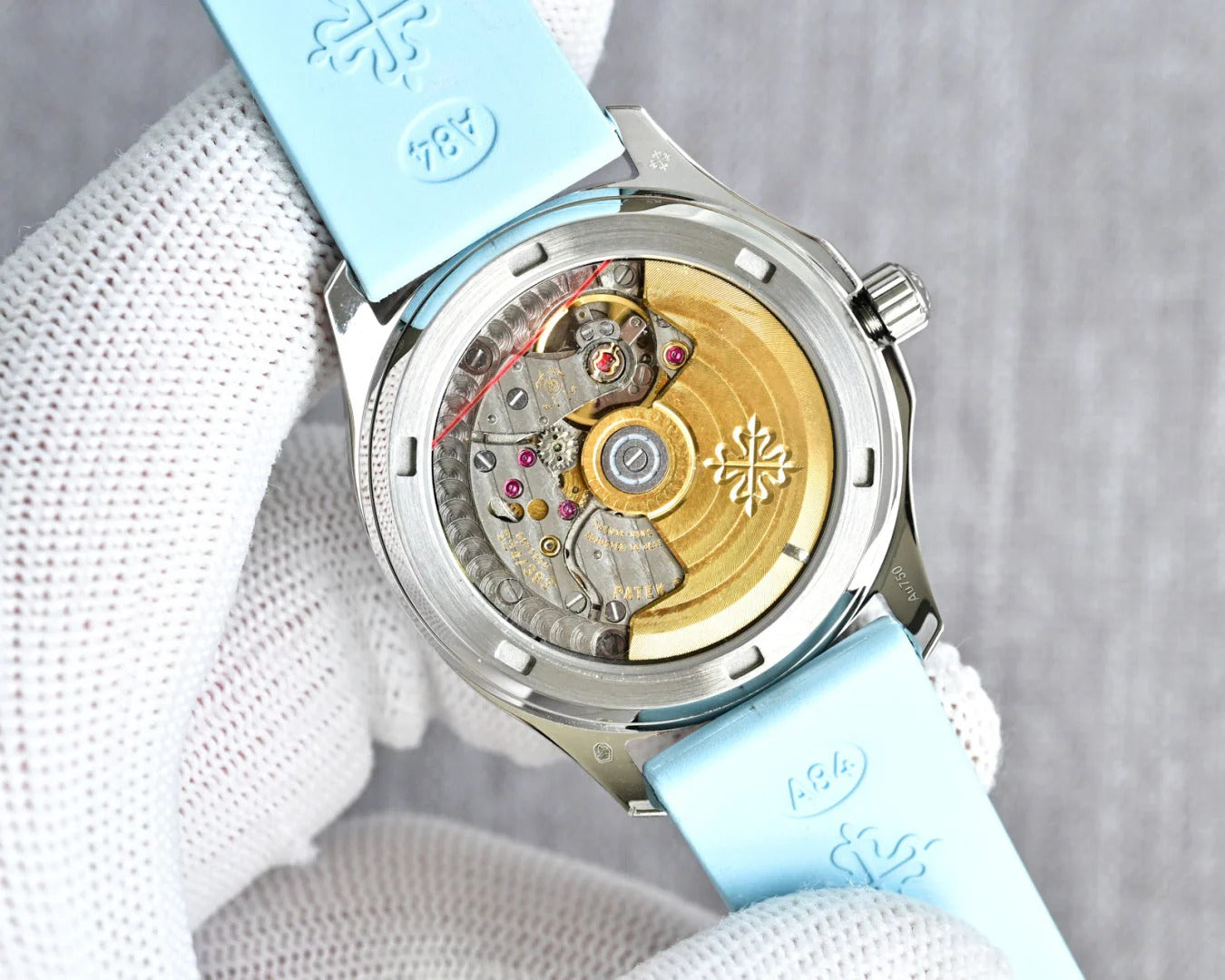 Patek Aquanaut 35.6mm Blue Dial Blue Strap Watch