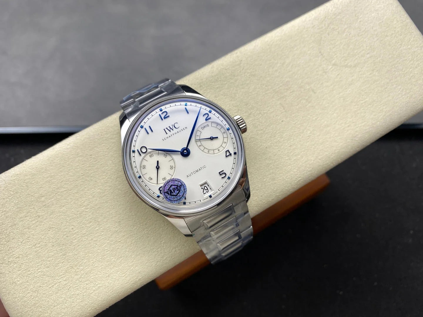 IWC Portuguese 42.4mm Cream Dial Steel Case Blue Numerals
