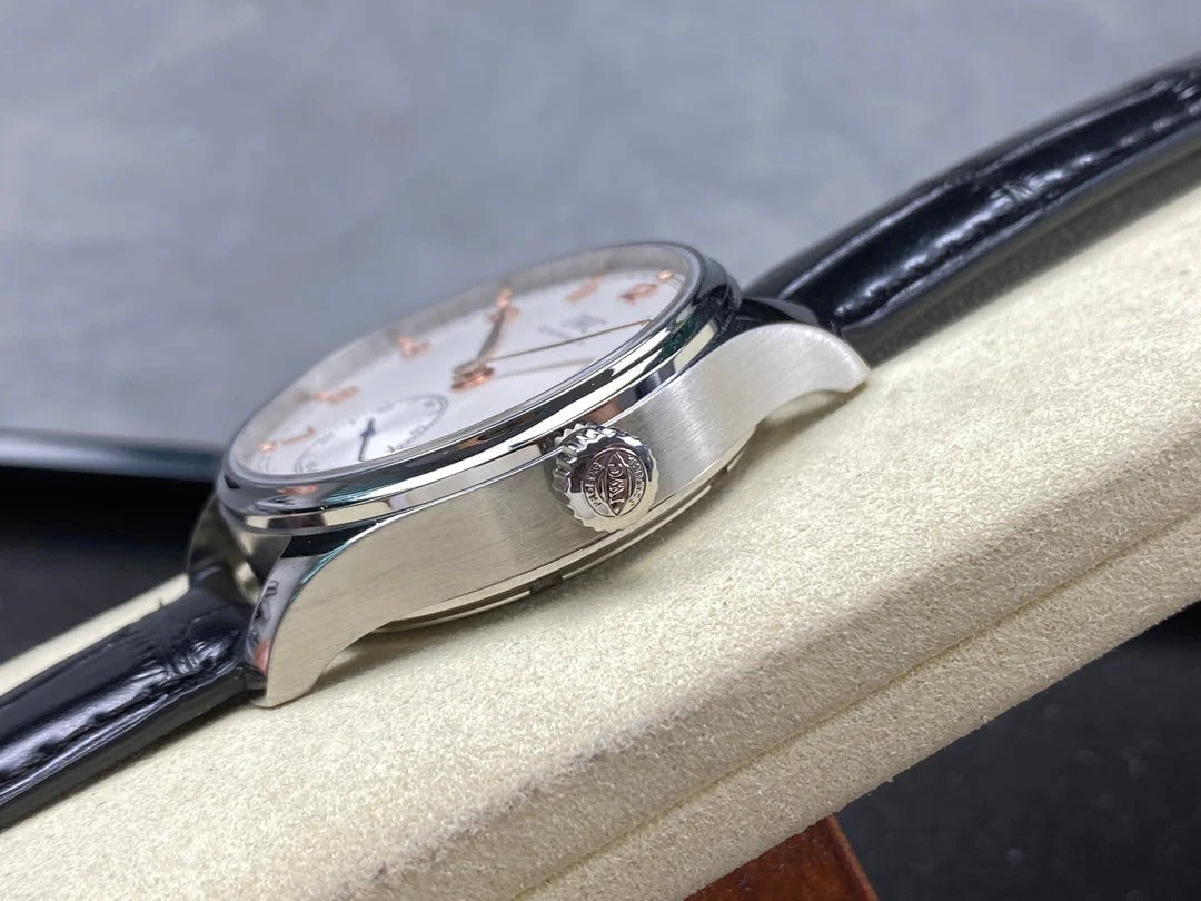 IWC Portuguese 40.4mm White Dial Steel Case Pink Gold Numerals