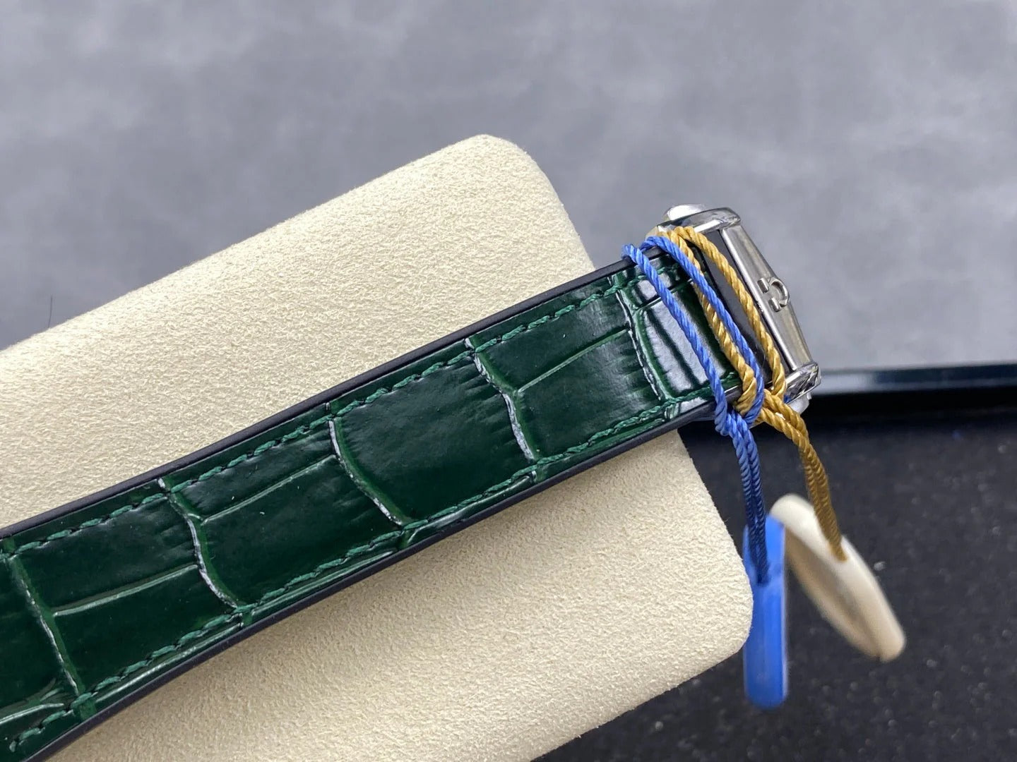 Omega Constellation Co-Axial Master Chronometer 41 mm Gold Steel Case Green Leather Strap