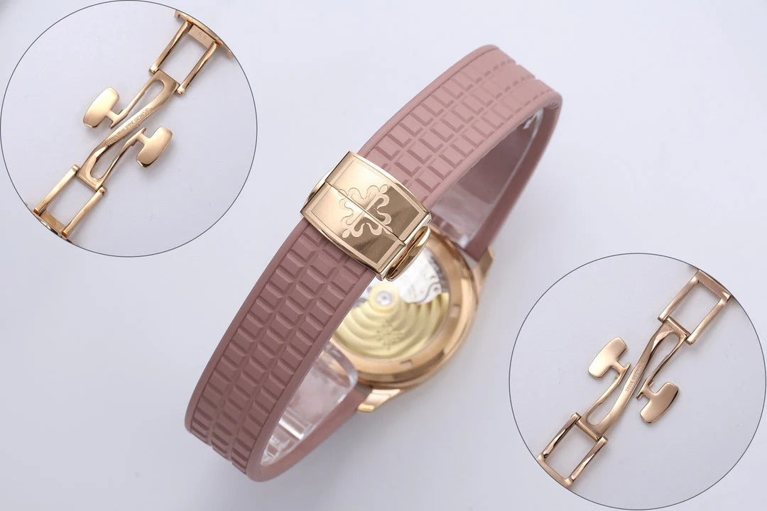 Patek Philippe Aquanaut Luce 35.6mm Rose Gold Case Pink Rubber Strap