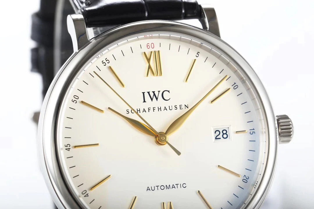 IWC Portofino 40mm Cream Dial Steel Case Gold Numerals