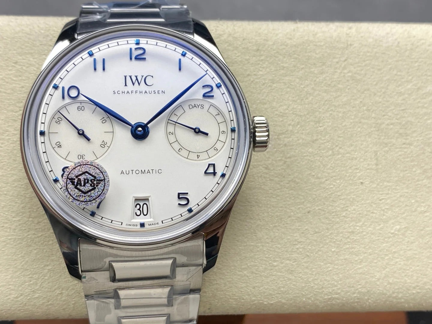 IWC Portuguese 42.4mm Cream Dial Steel Case Blue Numerals