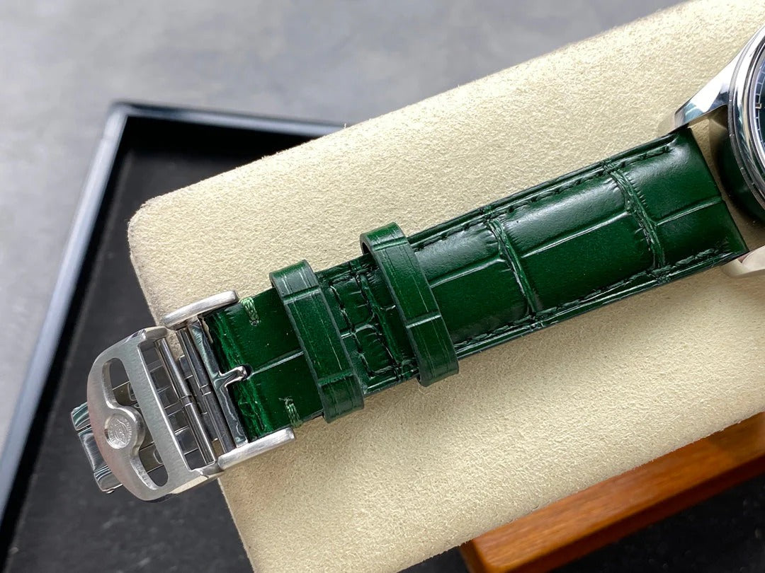 IWC Portuguese 40.4mm Green Dial Steel Case Silver Numerals
