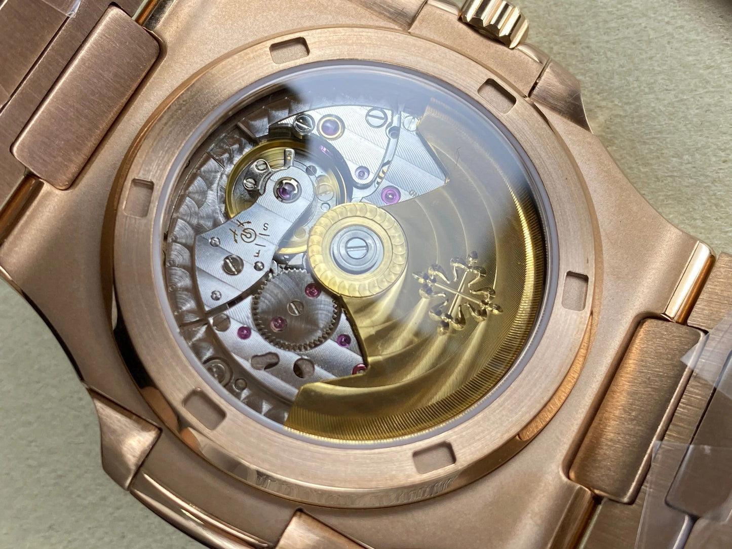 Patek Philippe Nautilus 40mm Rose Gold Full Diamond Watch
