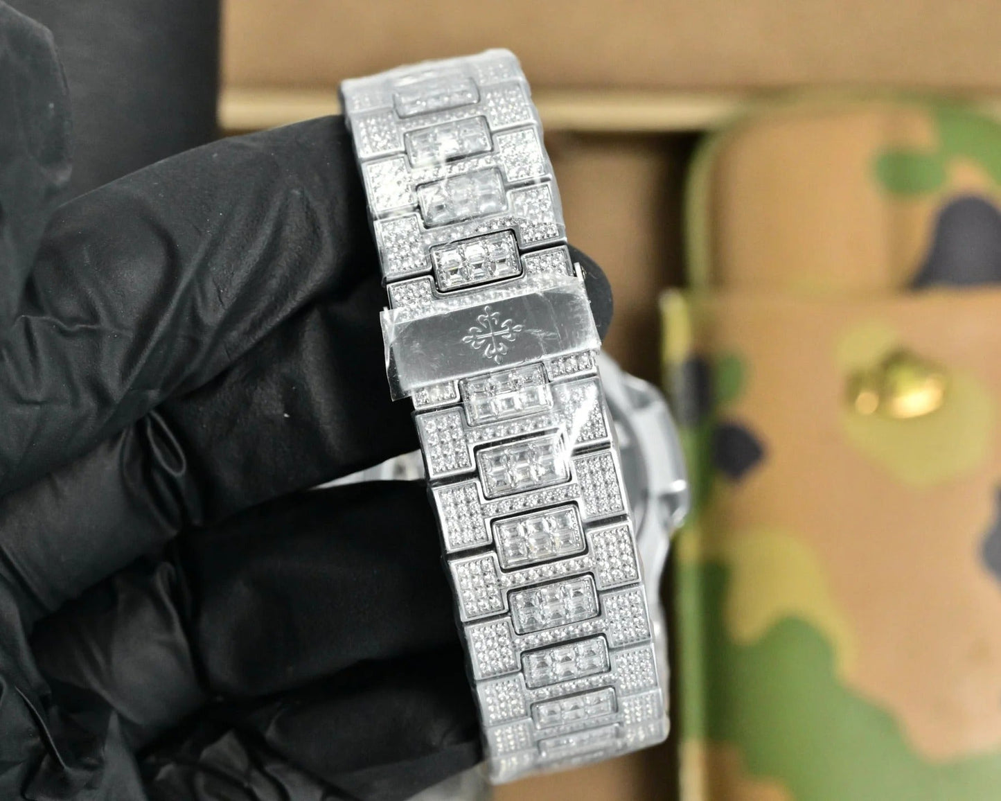 Patek Philippe Nautilus 40mm White Gold Baguette Diamonds 5719/10G Watch