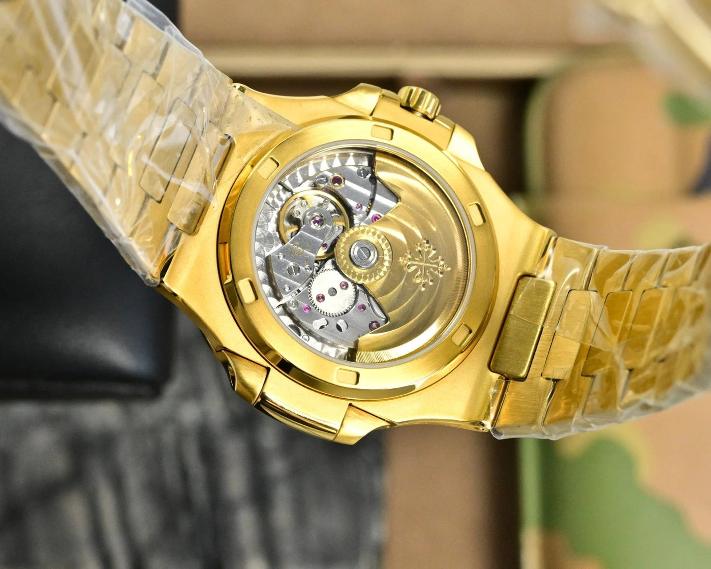 Patek Philippe Nautilus 40mm Yellow Gold Baguette Diamonds Watch