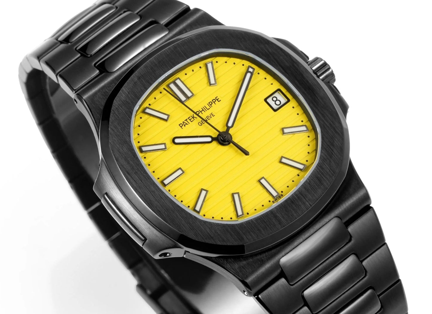 Patek Philippe Nautilus 5711 Yellow Dial Black Case Watch