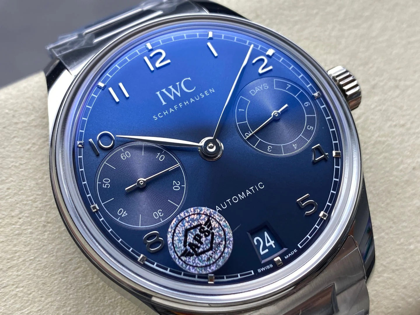 IWC Portuguese 42.4mm Blue Dial Steel Case