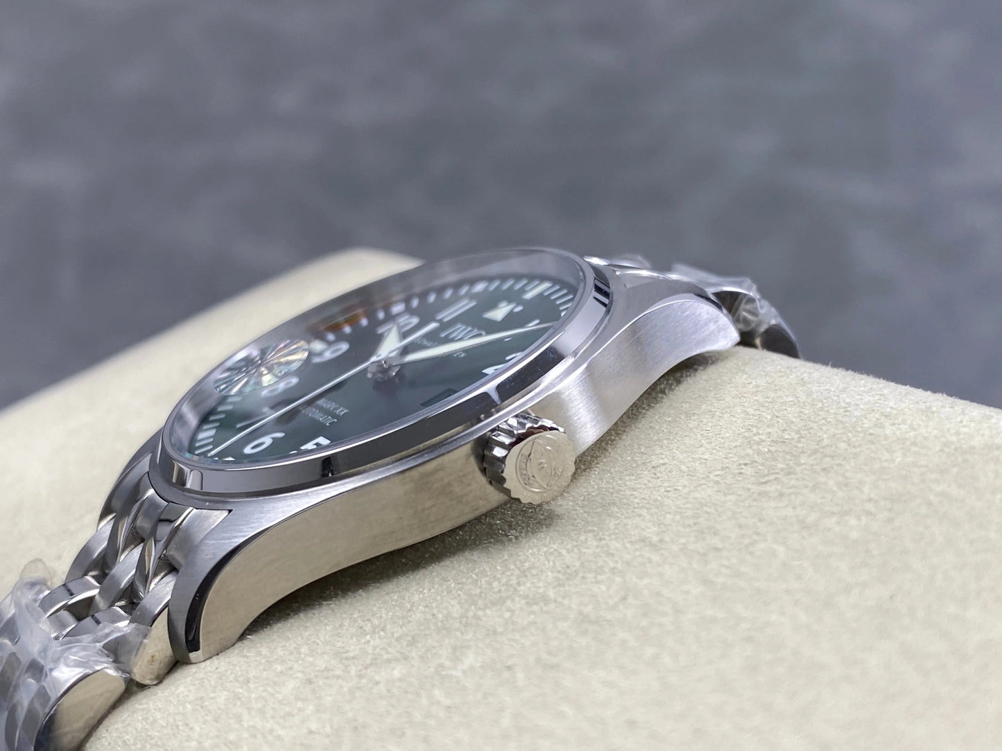 IWC Pilot's Mark XX 40mm Green Dial Steel Case