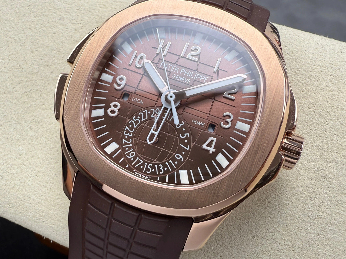 Patek Philippe Aquanaut Travel Time 40mm Brown Dial Rose Gold Case
