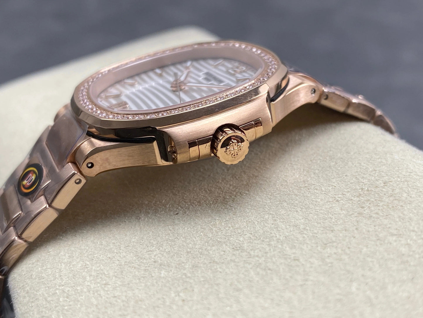Patek Philippe Nautilus 35.2mm Rose Gold Case White Dial