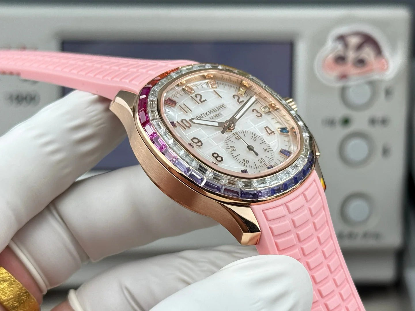 Patek Philippe Aquanaut Luce “Rainbow” Chronograph 40mm Pink Rubber Strap