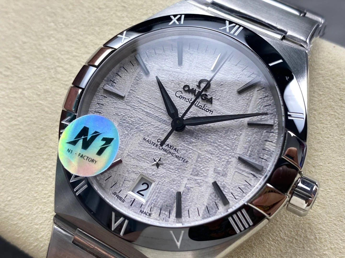 Omega Constellation Co-Axial Master Chronometer 41 mm Stainless Steel Case Meteorite Dial