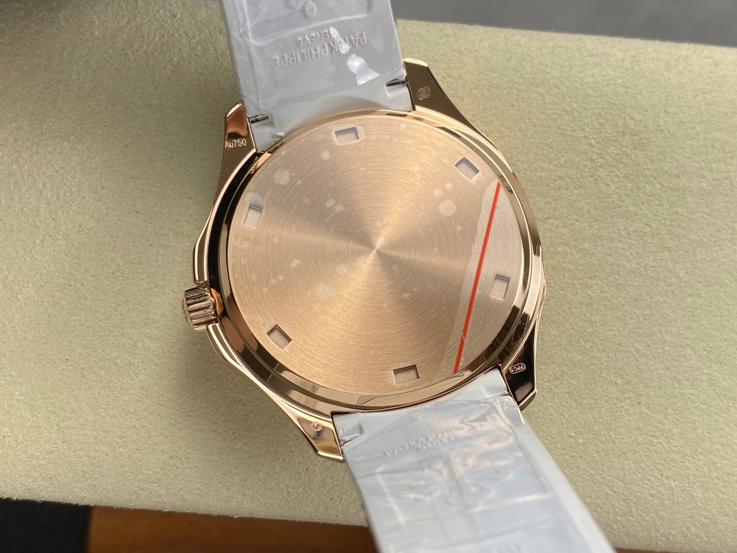 Patek Philippe Aquanaut 38.8mm Rose Gold Case White Rubber Strap