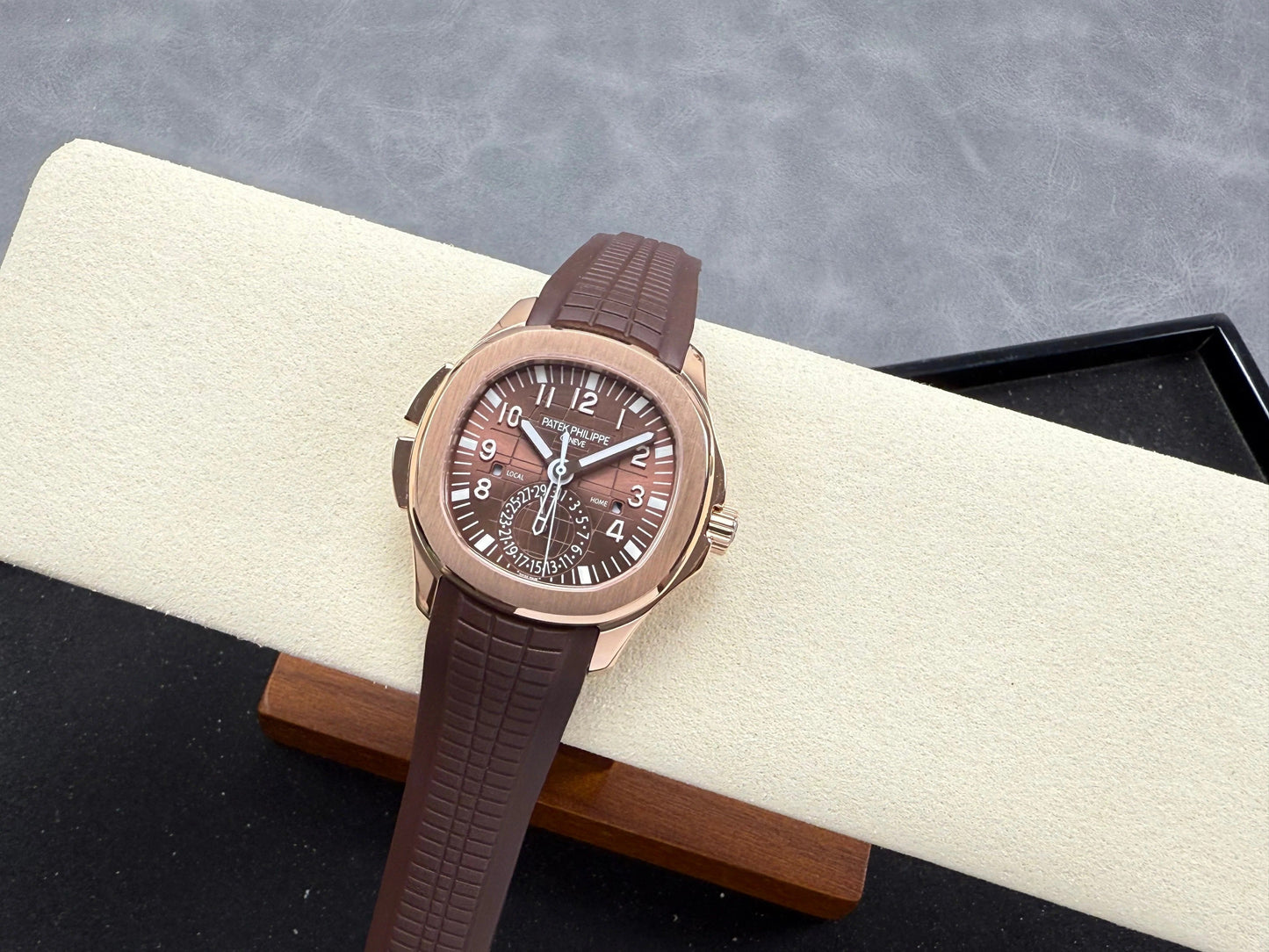 Patek Philippe Aquanaut Travel Time 40mm Brown Dial Rose Gold Case