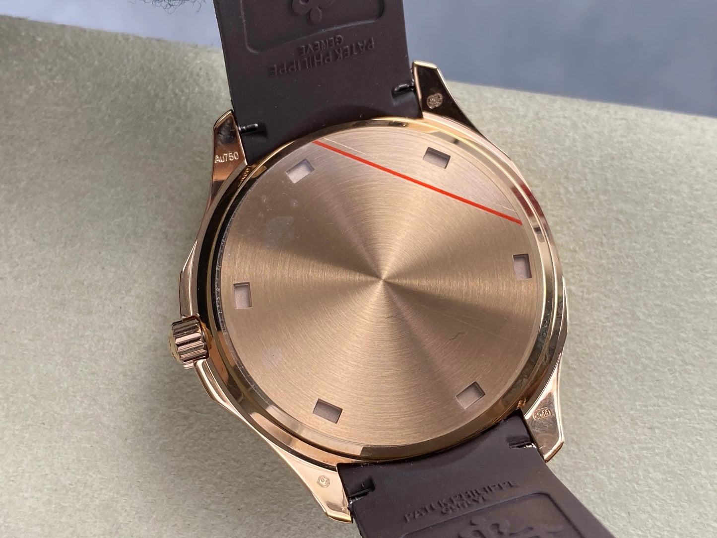 Patek Philippe Aquanaut 38.8mm Rose Gold Case Brown Rubber Strap
