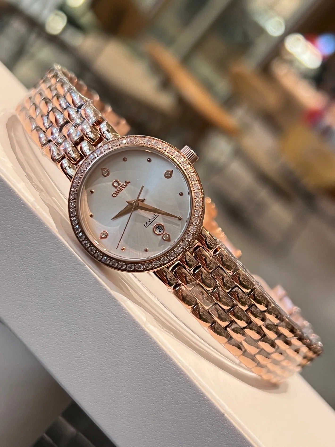 Omega De Ville Prestige 'Diamond' 28mm Watch