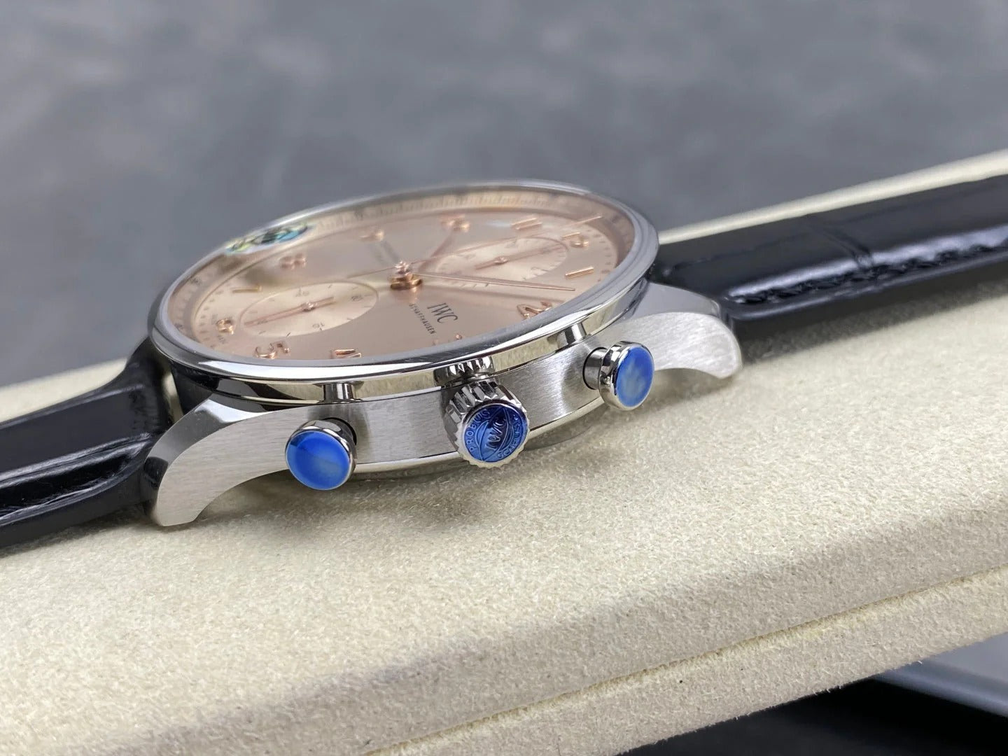 IWC Portuguese Chronograph 41mm Steel Case Crocodile Leather