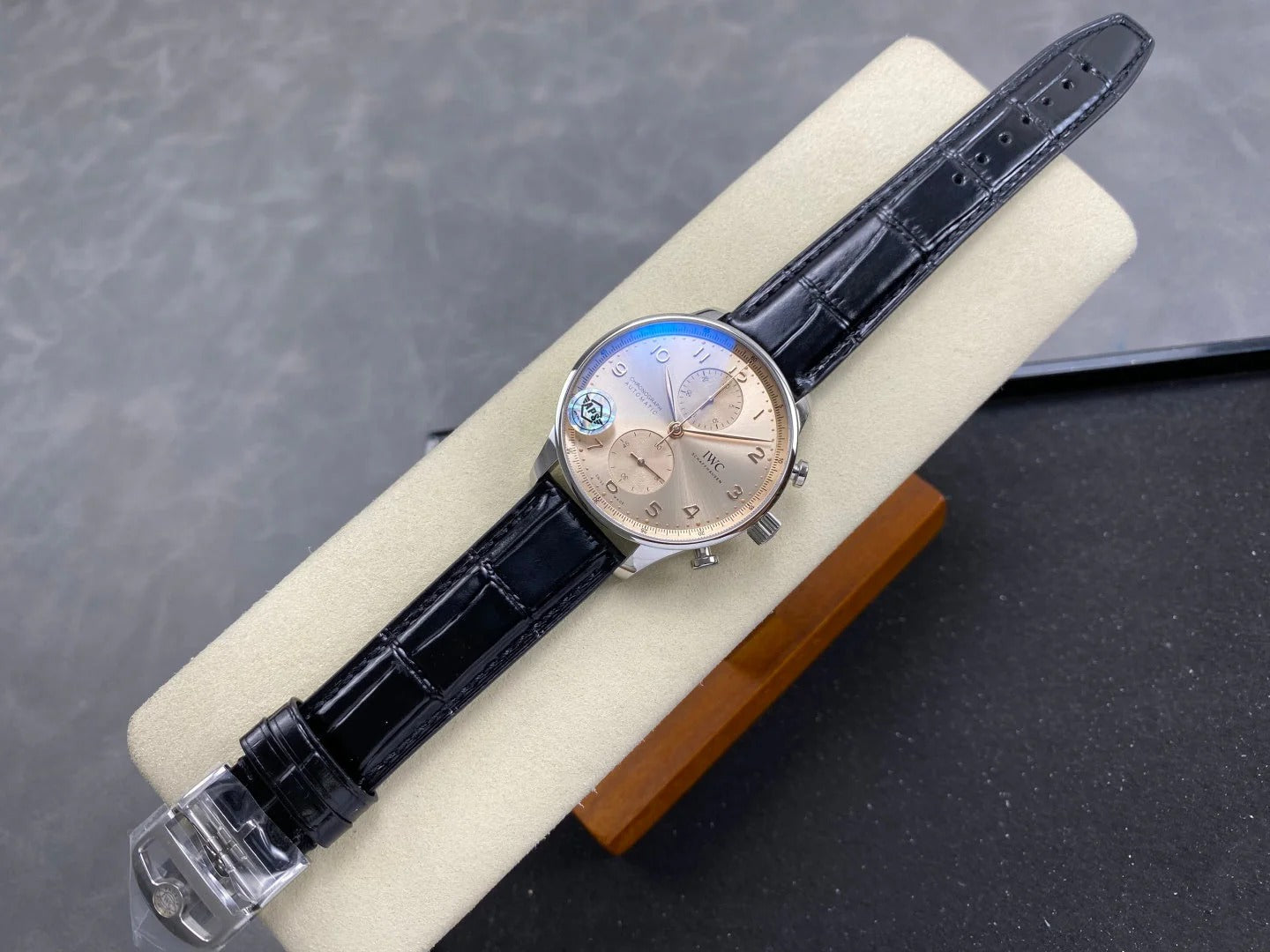 IWC Portuguese Chronograph 41mm Steel Case Crocodile Leather