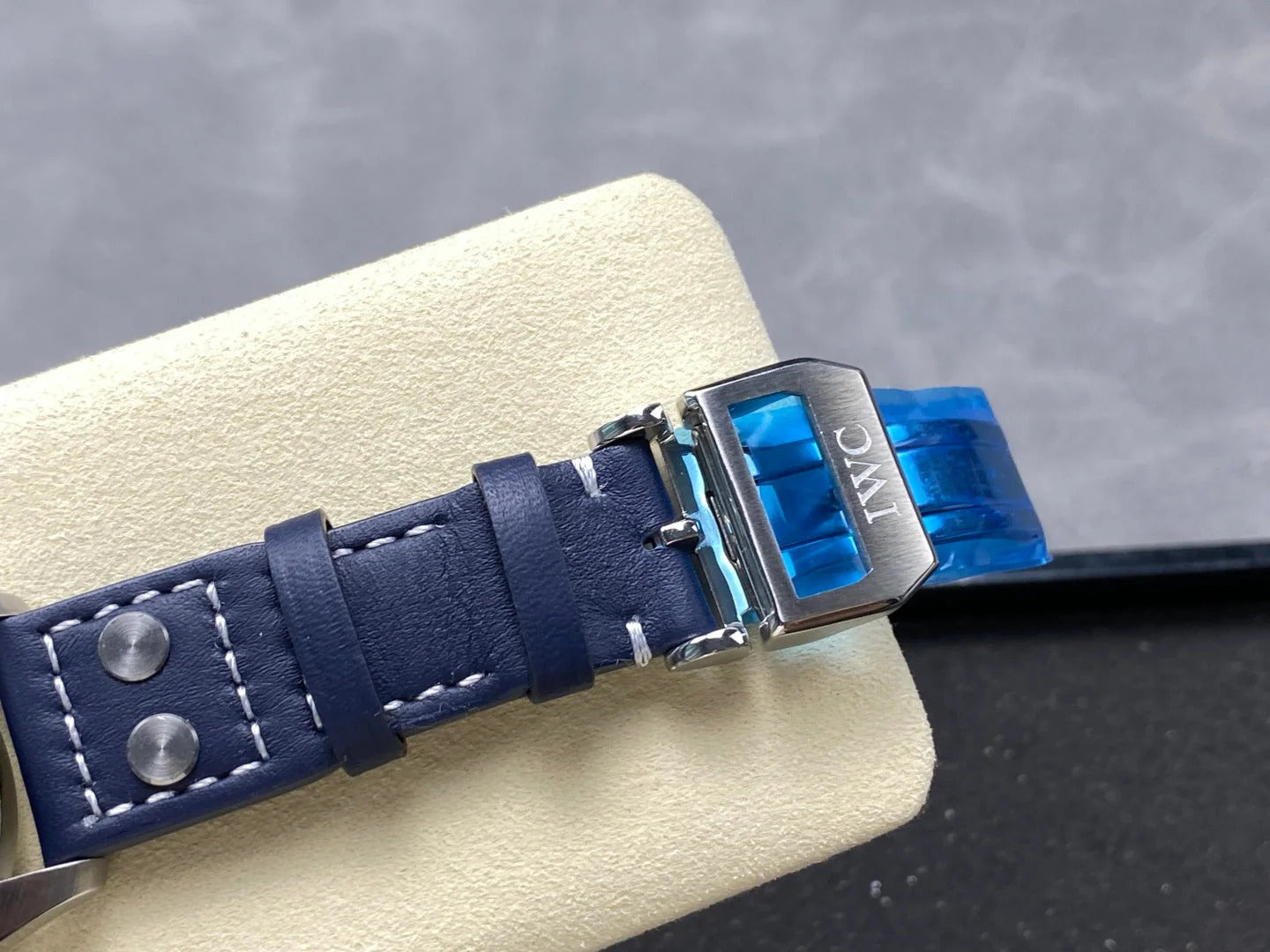 IWC Big Pilot 46mm Blue Dial Steel Case Blue Leather Strap