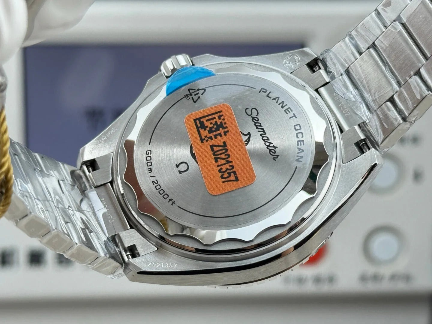 Omega Seamaster Planet Ocean 600M 42mm Steel/Orange Ceramic Black Dial Watch