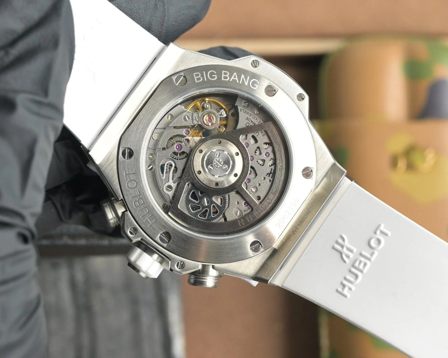 Hublot Big Bang Unico 45mm Blue Benzel Titanium Case Blue Rubber Strap