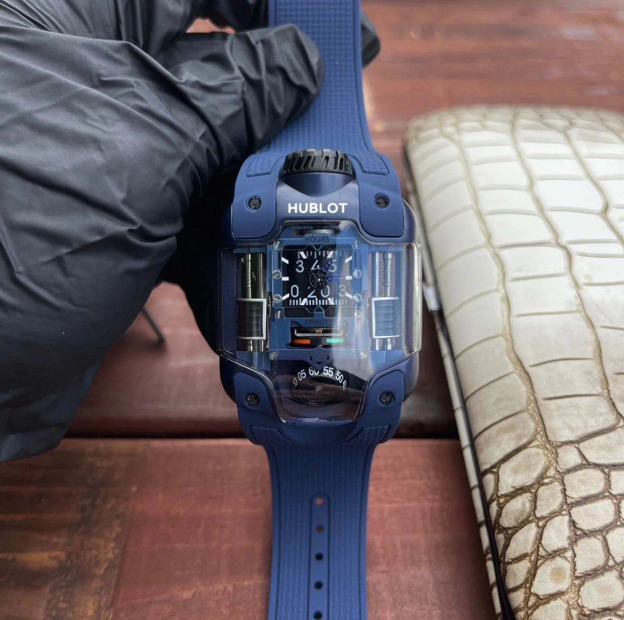 Hublot MP-10 Tourbillon Weight Energy System Watch Rubber Strap