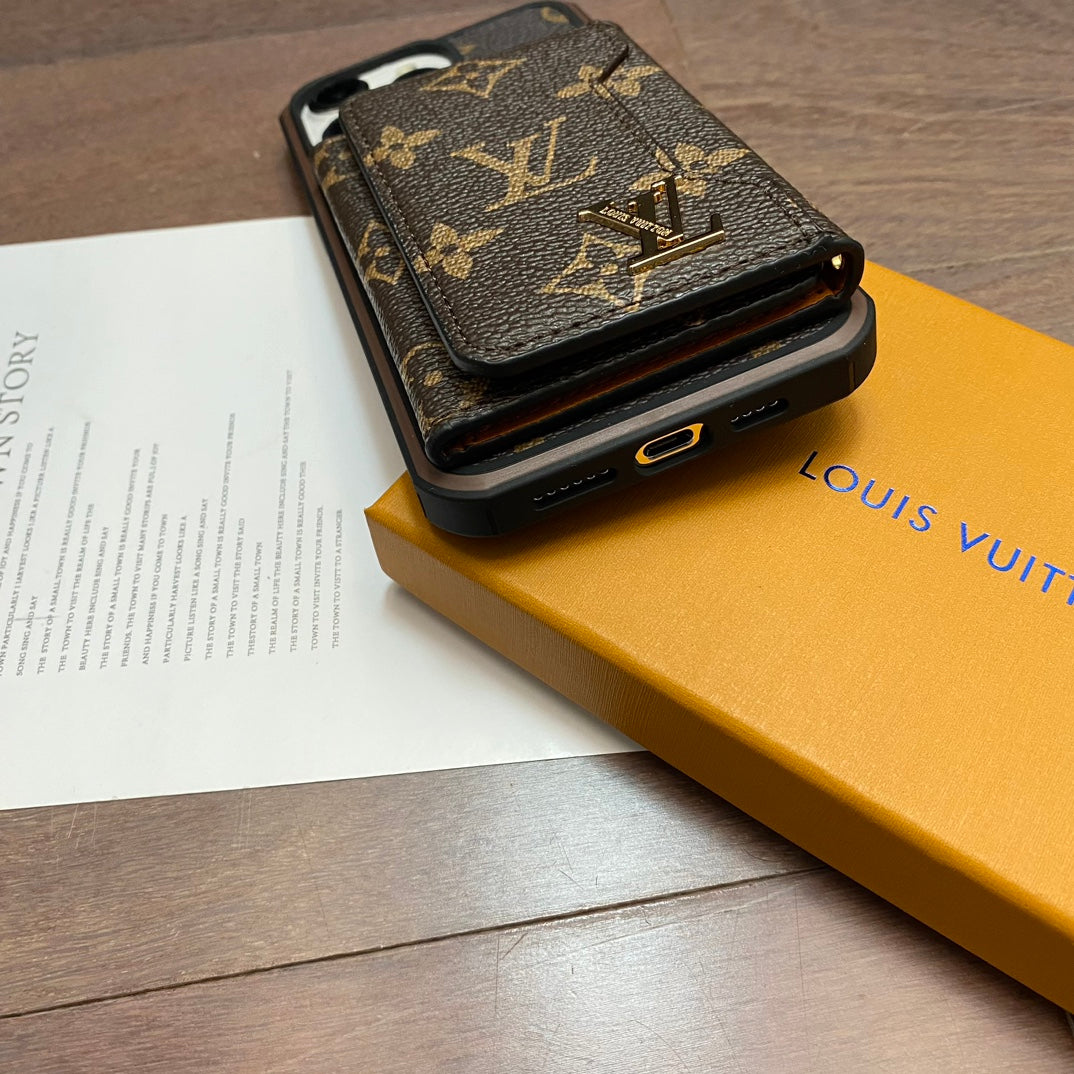 Lv Case Iphone 16 Pro Max Plus 15 14 13 12 Wallet Style / 18 Pro / 18 Pro Max