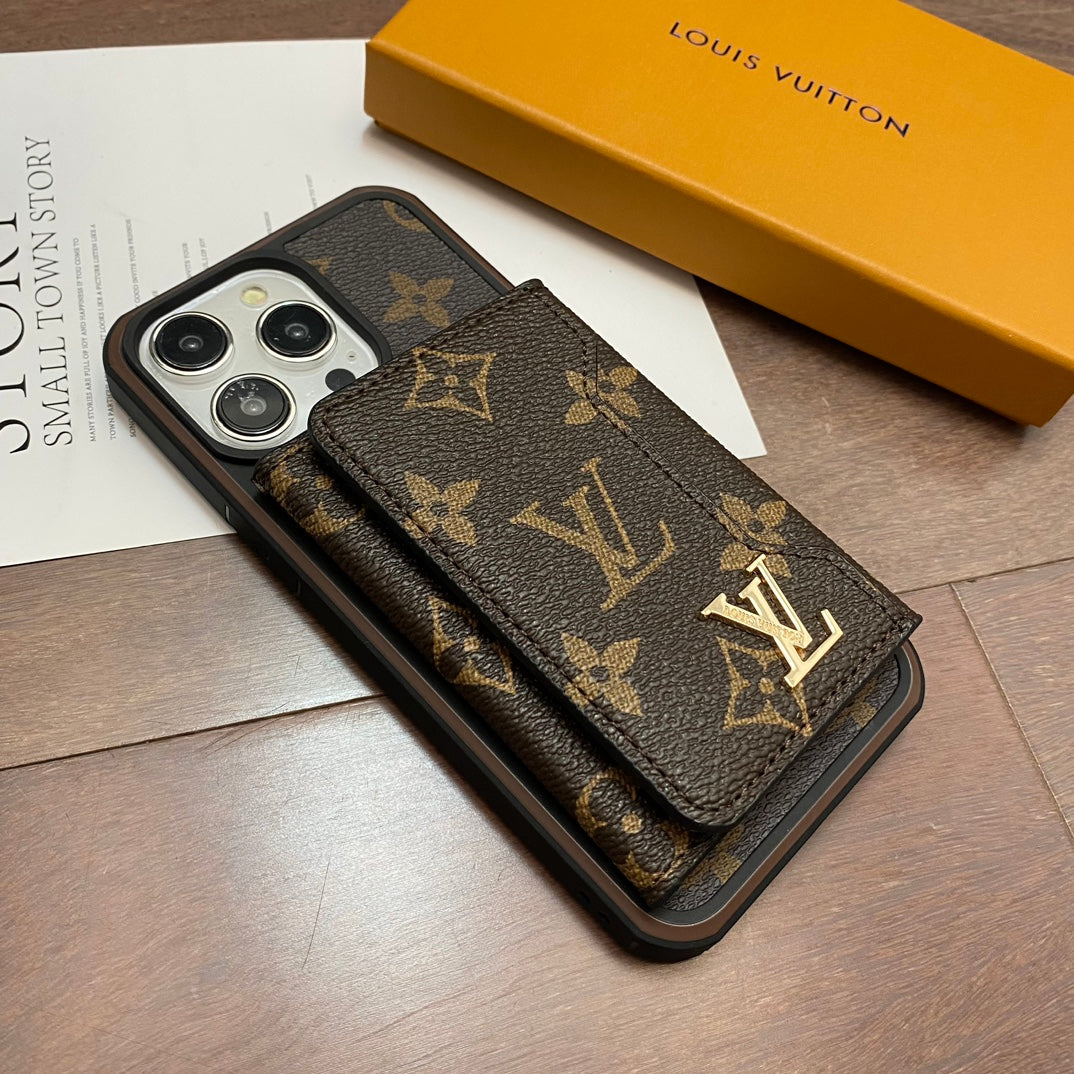 Lv Case Iphone 16 Pro Max Plus 15 14 13 12 Wallet Style / 18 Pro / 18 Pro Max