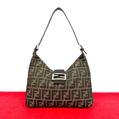 Fendi Mamma Baguette Leather Red Shoulder Bag