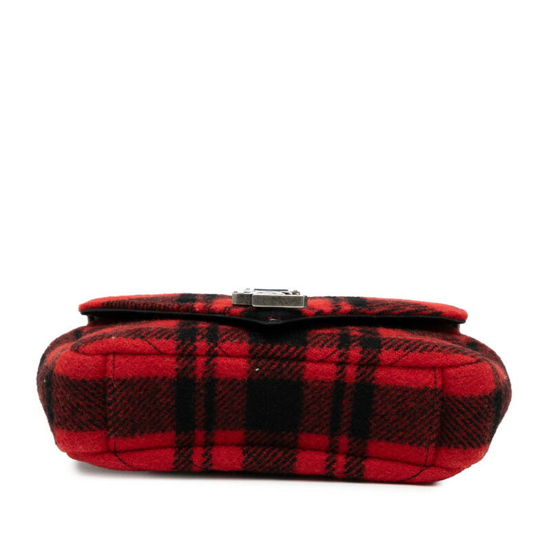 Saint Laurent Baby Chyc Wool Leather Shoulder Bag